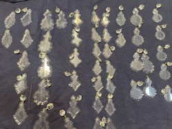 Original antique glass crystal chandelier pendants