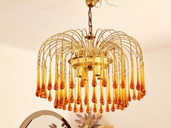 Vintage, large Murano glass chandelier