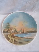 Wilmhelmsburg hard ceramic wall plate (Nitra porcelain painting by Jónás Neumann's sons)