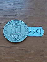 Greece 20 drachma 1976 copper-nickel, Pericles (ancient Greek statesman) 1353
