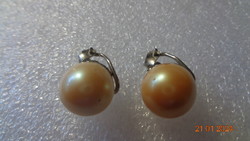Clip, with yellow pearl, fashionable jewelry