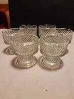 Retro glass dessert glass set