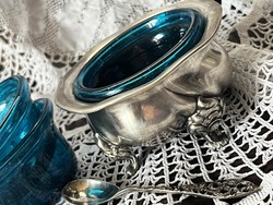 Silver-plated spice glass with insert