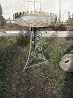 Antique wrought iron flowerpot