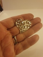 Silver leaf-shaped pendant
