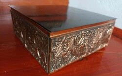 Old bronze applied arts box