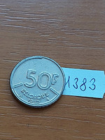 Belgium belgique 50 francs 1989 nickel, king baudouin i 1383