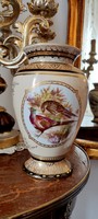 French imperial hand-painted porcelain vase