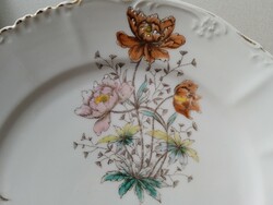 Art Nouveau poppy and poppy flower flat plate 3 pcs