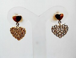 Gold heart earrings (zal-au121339)