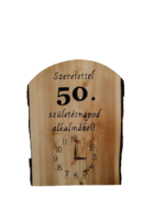 Wooden wall clock for 50 birthdays