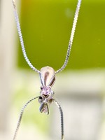 Beautiful, graceful silver necklace and pendant