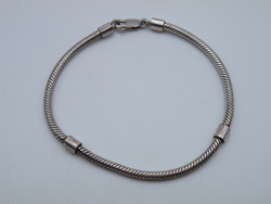 Uk0134 silver charm snake chain bracelet