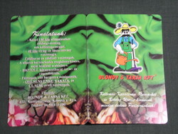 Card calendar, blondy flower, vegetable seed trade, Szentpéterszeg, graphic, gardener, 1998, (6)