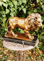 Nagyméretű oroszlán - bronz szobor műalkotás