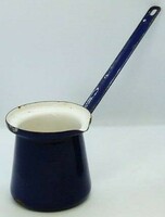 Old blue enamel coffee pourer