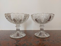 Old small bowl, glass goblet, 2 pcs