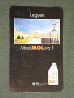 Kártyanaptár, MOL Magyar olaj és gázipari Rt., Carrier Maximol motorolaj, kastély ,1996, (6)