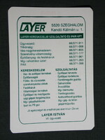 Card calendar, layer istván szehalom, iron building material, paint, mg parts, 1998, (6)