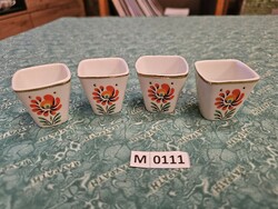 M0111 Hólloháza flower pattern cups 4 pcs