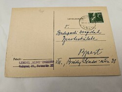 1948-as levelezőlap Budapest