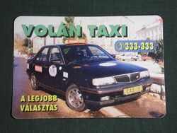 Card calendar, steering wheel taxi, Pécs lancia delta car, 1996, (6)