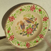 Antique decorative wall plate with birds