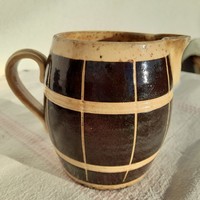 Antique glazed small earthenware spout
