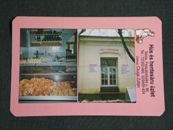 Card calendar, meat butcher's shop, Schilós, 1999, (6)