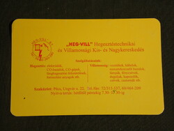 Card calendar, heg-vill welding technology electrical stores, Pécs, 1998, (6)