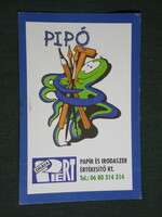 Card calendar, dráva piért paper stationery sales rt., graphic artist, advertising figure, 1998, (6)