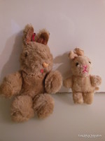 Rabbit - 2 pcs - old - 15 cm - 11 cm - can be hung - exclusive - German - flawless