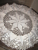 Beautiful handmade crochet tablecloth with wavy edges