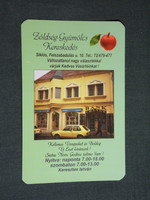 Card calendar, vegetable and fruit trading shop, siklos, 1999, (6)