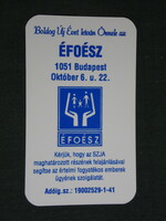 Kártyanaptár, ÉFOÉSZ fogyatékos emberek alapítvány, Budapest,1998, (6)