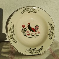 Antique decorative wall plate with rooster