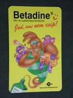 Card calendar, egis pharmaceutical company, Budapest, betadine solution, graphic, humorous, 1998, (6)