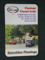 Card calendar, flamingo travel agency, Siófok, 1998, (6)