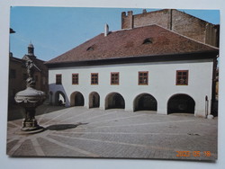 Old postcard: Sopron, Orsolya Square, Lábasház (1986)