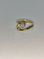 Gyémántos 14K arany gyűrű