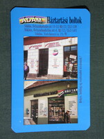 Kártyanaptár, Ádám háztartási boltok, Siklós, 1999, (6)
