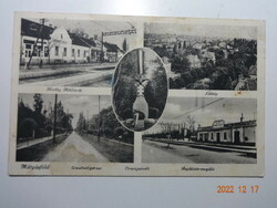 Old postcard: Mátyásföld, Miklós Horthy Road, landscape, national flag, etc. (1943)