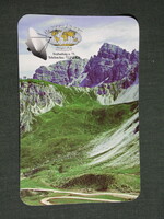 Card calendar, nagyvilág kft., TV, internet service provider, cable car, mountain peak, 1998, (6)
