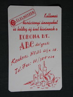 Kártyanaptár, CBA élelmiszer, Korona ABC áruház, Kondoros,1998, (6)