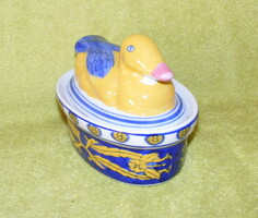 Duck porcelain box, pate holder