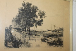 Signed rare etching 689
