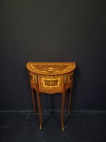 Inlaid folding table, small table, small chest of drawers