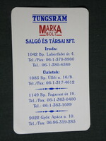 Card calendar, tungsram brand stores, Budapest, Győr, 1999, (6)
