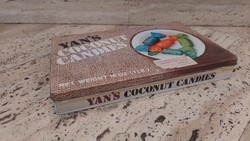 Yan's coconut candies sweet metal box, tin box