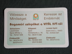 Card calendar, Bagamér sörp, vital kft., Szörpüzem, lajosmizse, 1998, (6)